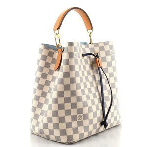 Louis Vuitton Neonoe Handbag Damier with Braided Detail Mm Satchel